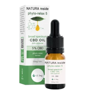 Phyto-Relax 5% CBD Oil | 500mg Broad Spectrum + Piperine