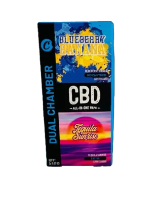 COOKIES BLUEBERRY BANANA& TEQUILA SUNRISE-CBD DUAL CHAMBER Vape