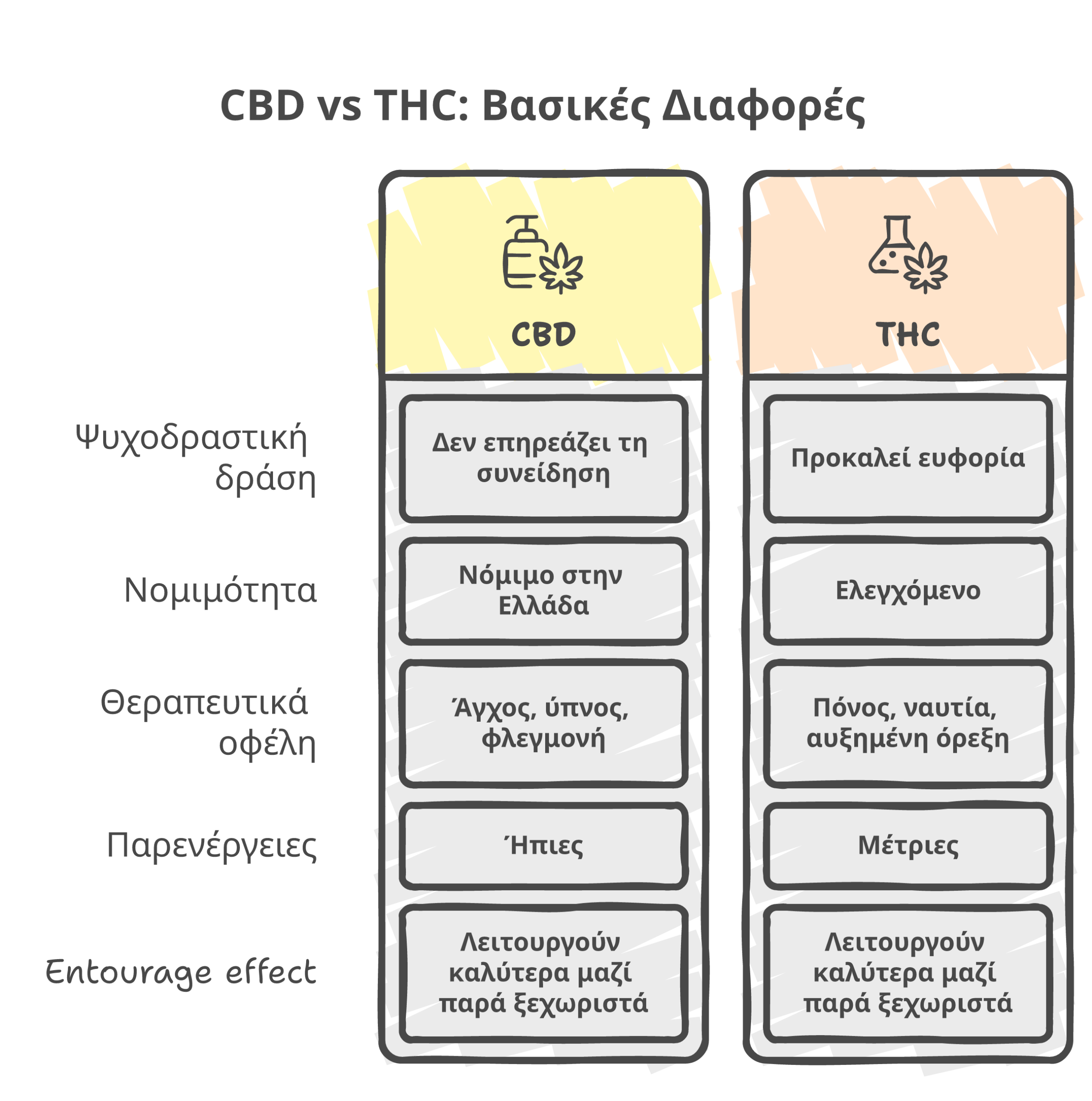 CBD vs THC infographic
