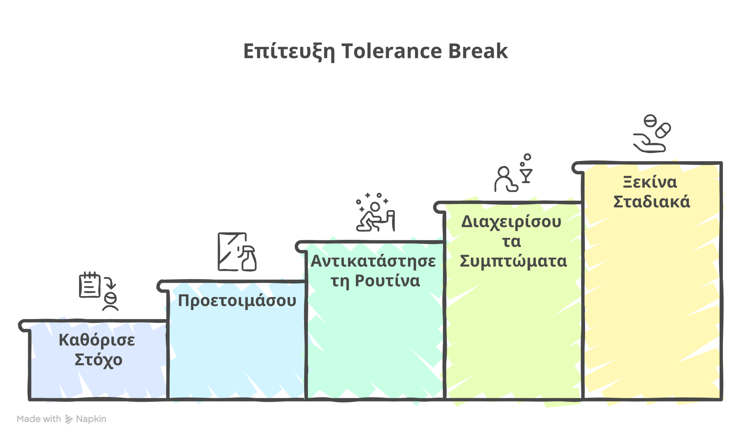 tolerance break κάνναβη infographic