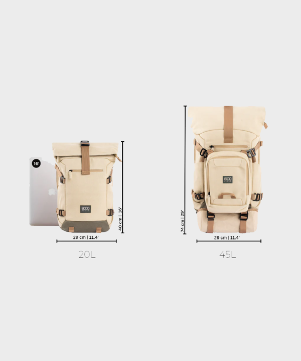 Nomad Backpack in Beige 2 sizes