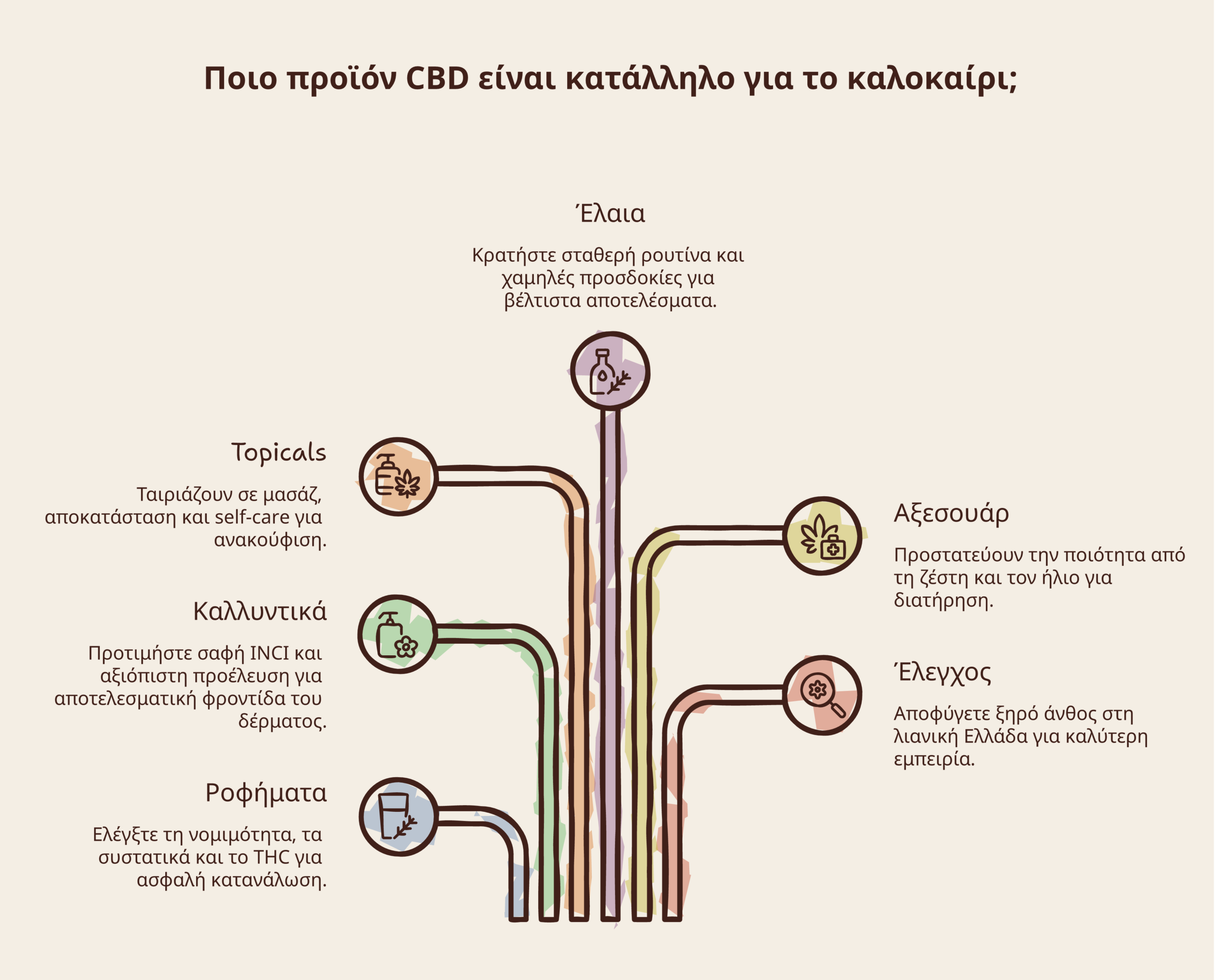 καλοκαιρινές τάσεις CBD infographic