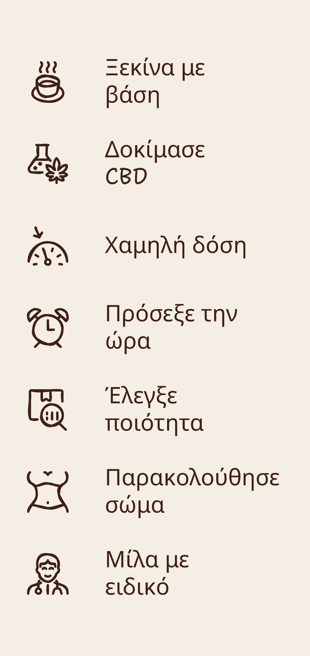 CBD και καφές infographic
