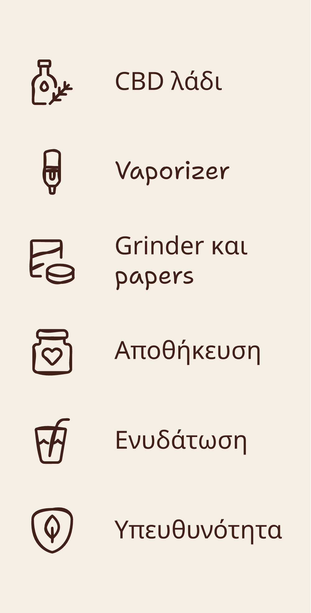 καλοκαιρινά προϊόντα κάνναβης infographic